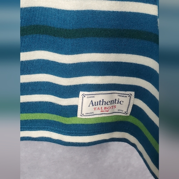 Talbots Authentic Talbots Tee - Slope Stripe Cotton Sweater Women Size M - Picture 4 of 10
